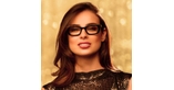 Lunettes de vue femme CARACTÈRES FIL D'OR CRÉATIVE noir/dorée - Vue de face