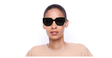 LUNETTES DE SOLEIL femme VB606S noir - Vue de face