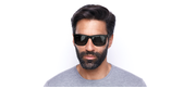 LUNETTES DE SOLEIL homme JUSTIN noir - Vue de face