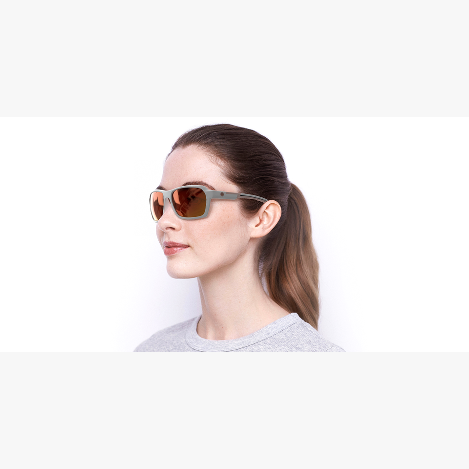 Lunettes de soleil Valley blanc/rose - Vue de 3/4