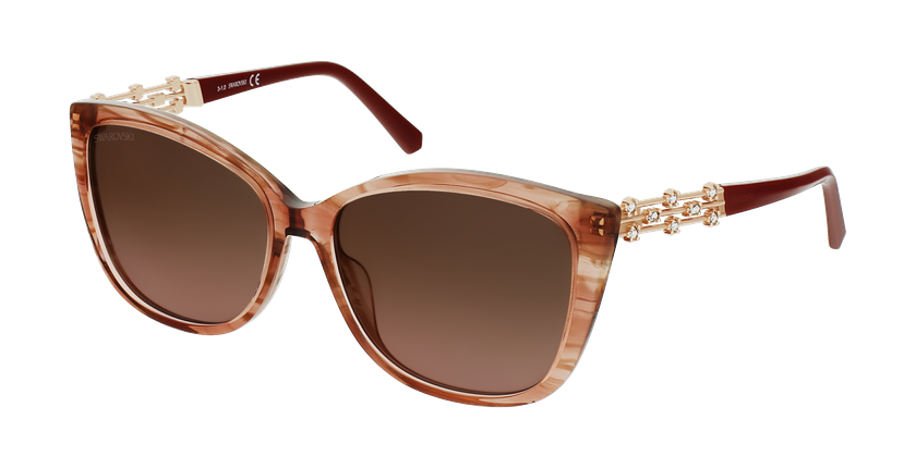 LUNETTES DE SOLEIL femme SK029172G5715 rose/marron - Vue de face