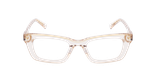 Lunettes de vue femme CARACTÈRES FIL D'OR CRÉATIVE marron/dorée - Vue de face