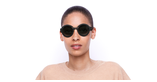 LUNETTES DE SOLEIL femme LAURA 6454 marron - Vue de face