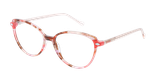 Lunettes de vue femme MAGIC280 écaille/rouge - Vue de face
