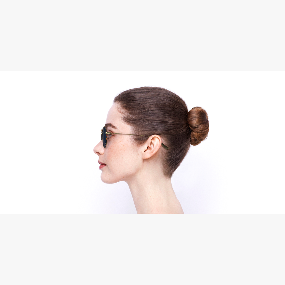 Lunettes de soleil femme DIORMONSIEUR3 écaille/argenté - Vue de face