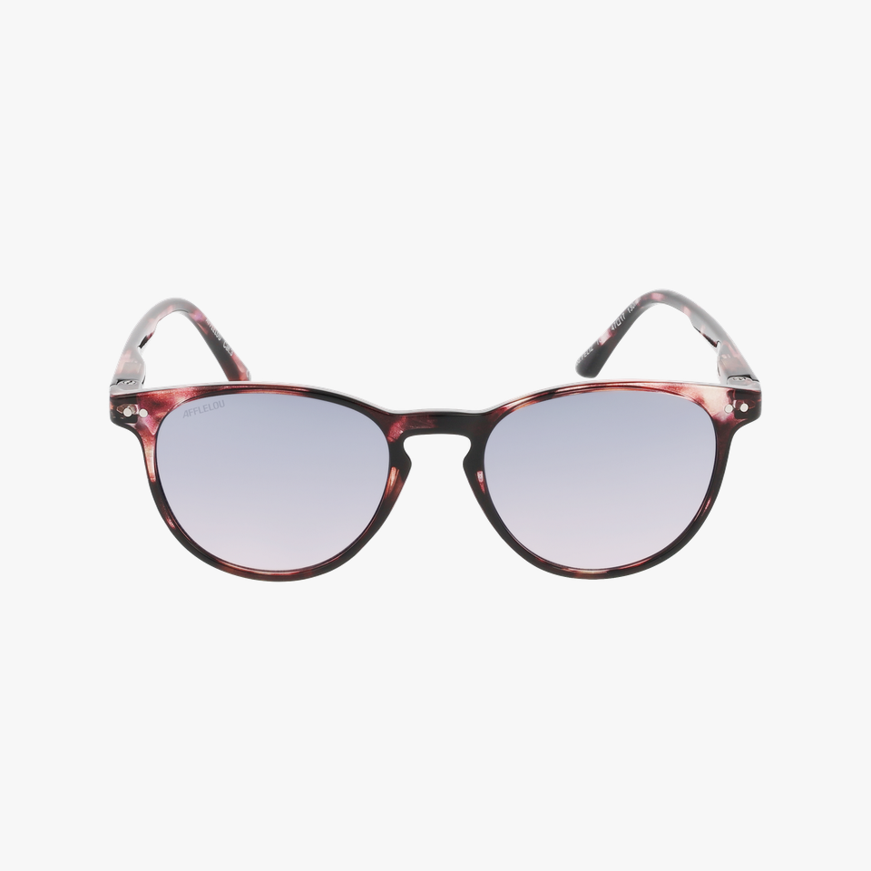 Lunettes de soleil enfant FELIZ écaille/rose - Vue de face