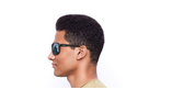 LUNETTES DE SOLEIL homme MASON noir mat/gris - Vue de face