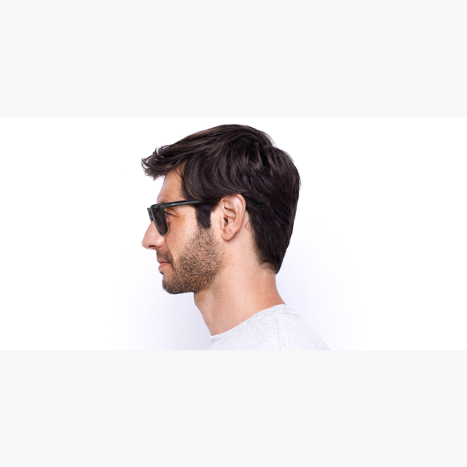 Lunettes de soleil homme ELIOT blanc/gris - Vue de face