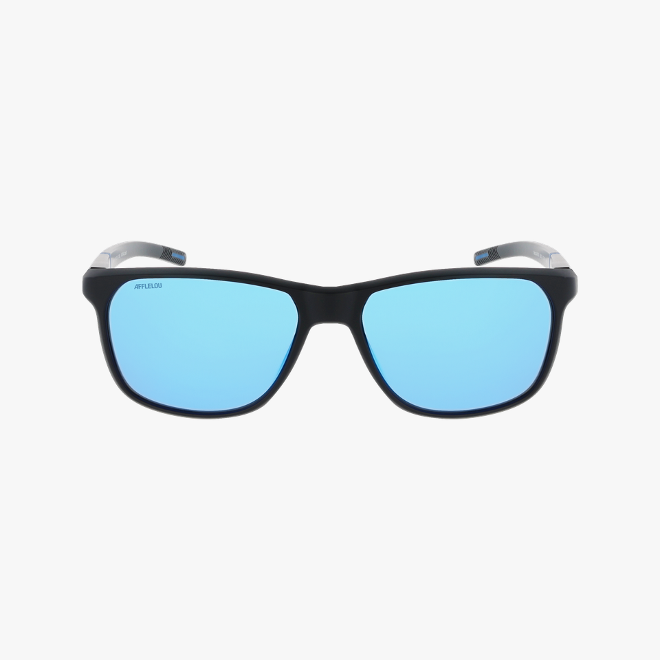 Lunettes de soleil homme JAXON POLARIZED noir/bleu - Vue de face