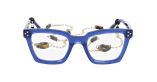 Lunettes de vue femme CARACTÈRES MYSTERIEUSE bleu/violet - Vue de face