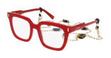Lunettes de vue femme CARACTÈRES REVEUSE rouge - Vue de face
