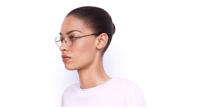 Lunettes de vue 0RX3582V dorée - Vue de 3/4
