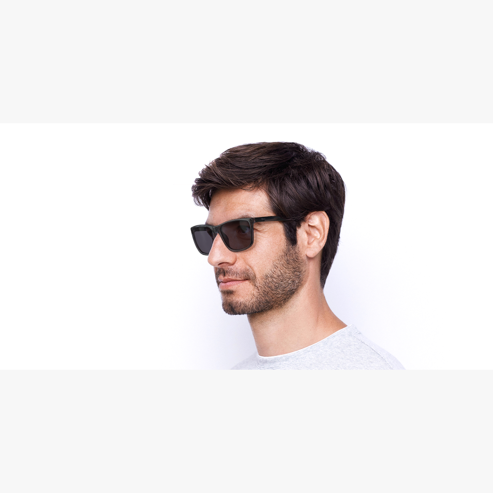 Lunettes de soleil homme ELIOT blanc/gris - Vue de face