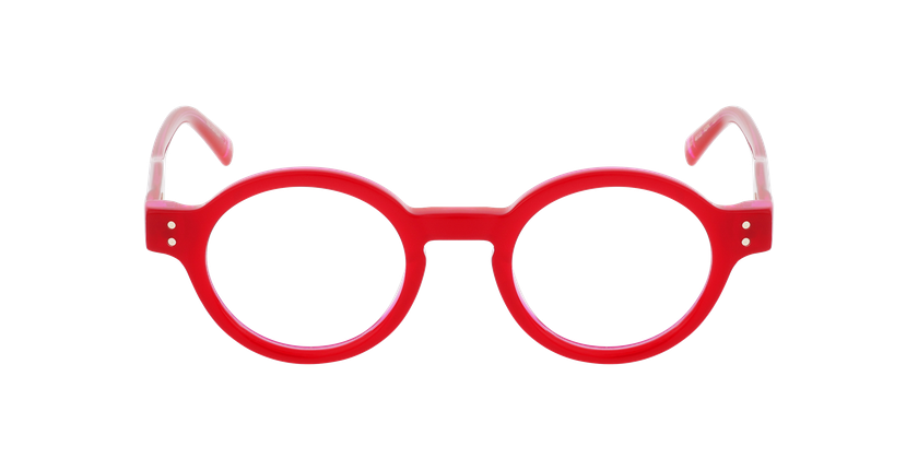 Lunettes de vue femme CARACTÈRES POÉTIQUE rouge/rose - Vue de face