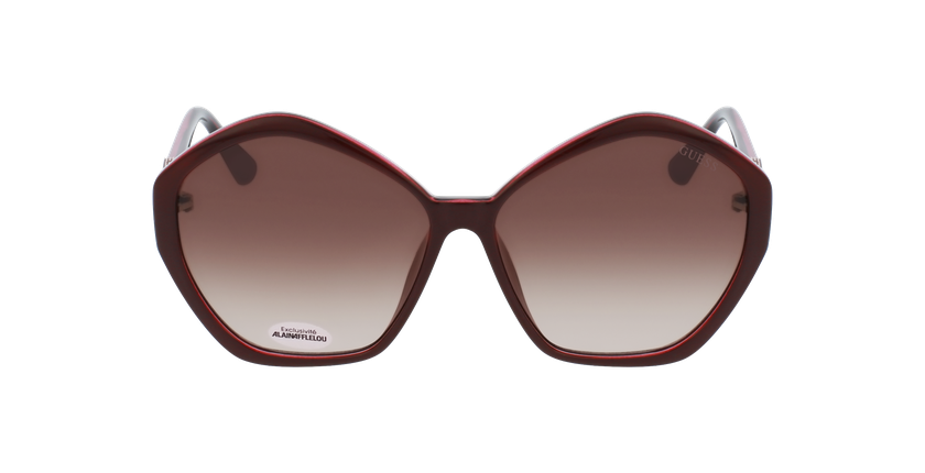 LUNETTES DE SOLEIL femme GU7813 rouge/marron - Vue de face