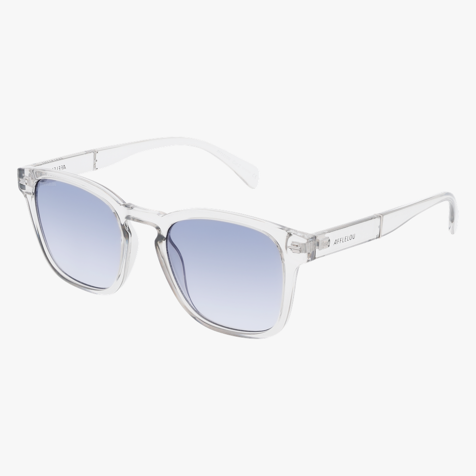 Lunettes de soleil homme KIMA blanc/gris - Vue de face