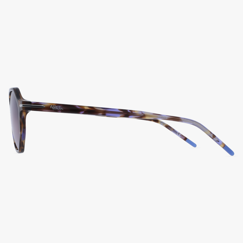 Lunettes de soleil femme JUSSY écaille/violet - Vue de face