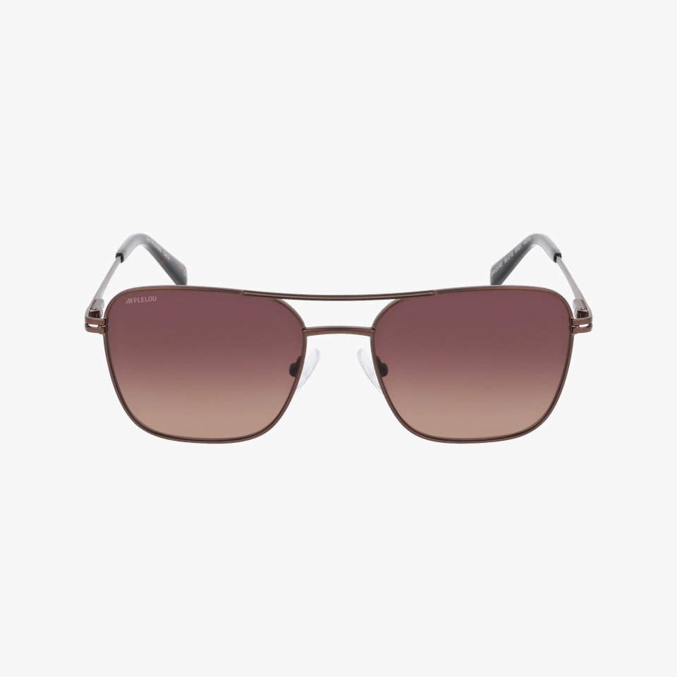Lunettes de soleil homme PALERMO marron - Vue de face