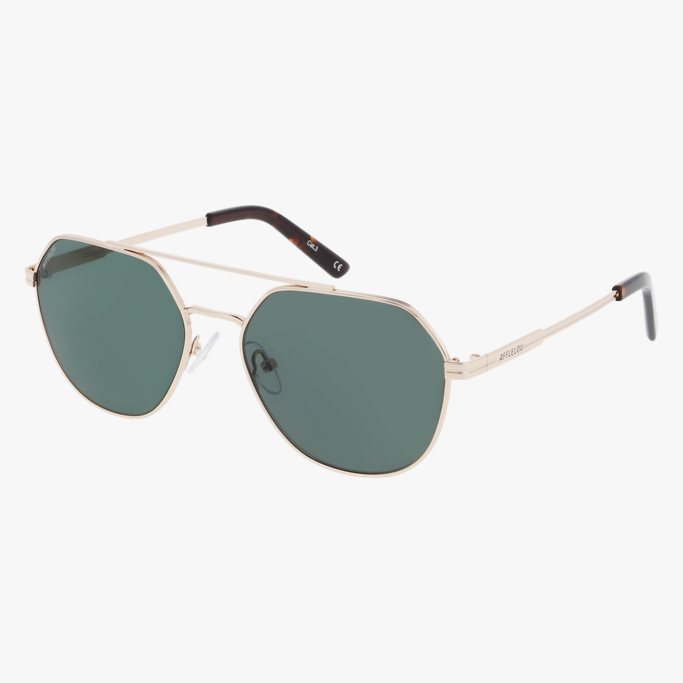 Lunettes de soleil homme EASTON POLARIZED dorée - Vue de face