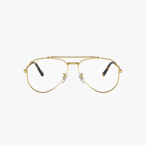 Lunettes de vue NEW AVIATOR dorée Vue de face