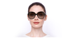 LUNETTES DE SOLEIL femme VB613S noir - Vue de face