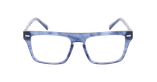 Lunettes de vue homme CARACTÈRES CURIEUX bleu/bleu cristal - Vue de face