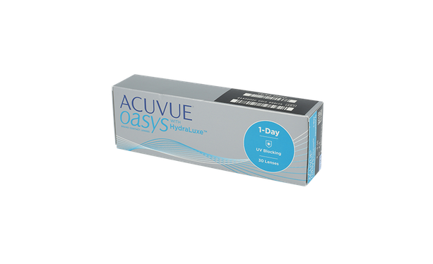 Lentilles de contact Acuvue Oasys 1 Day with Hydraluxe 30L - Vue de face