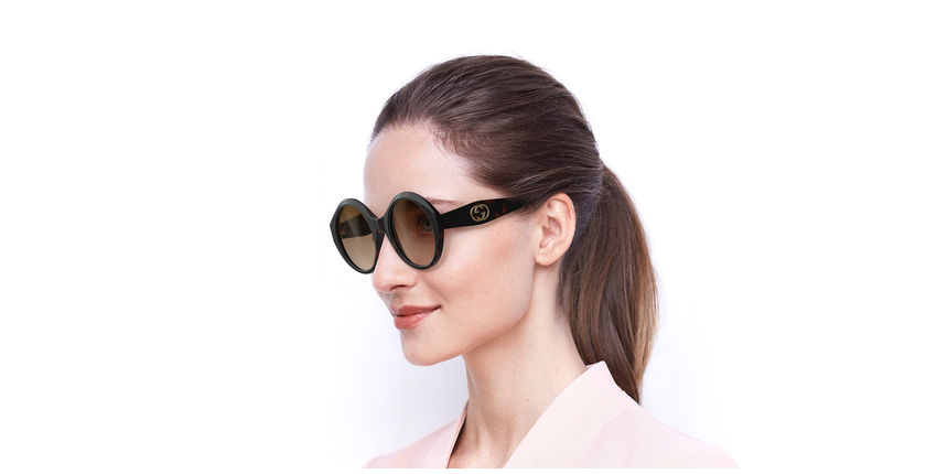LUNETTES DE SOLEIL femme GG0797S noir - vue de 3/4