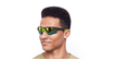 LUNETTES DE SOLEIL homme Track gris/jaune - vue de 3/4