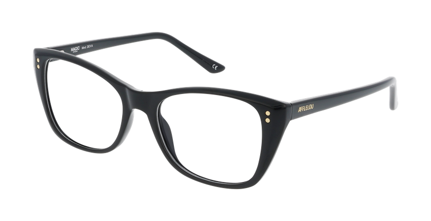 Lunettes de vue femme DEVA noir - Vue de face