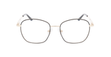 Lunettes de vue femme MADDIE noir/dorée - Vue de face