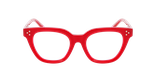 Lunettes de vue femme CARACTÈRES ARTISTE rouge/rose - Vue de face