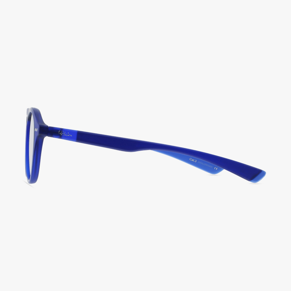 Lunettes de soleil homme BORNEO POLARIZED bleu/bleu - Vue de côté