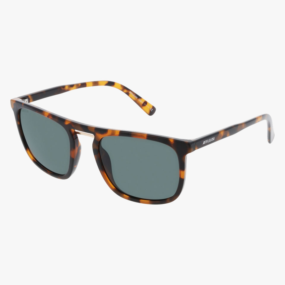 Lunettes de soleil homme PETER écaille - Vue de face