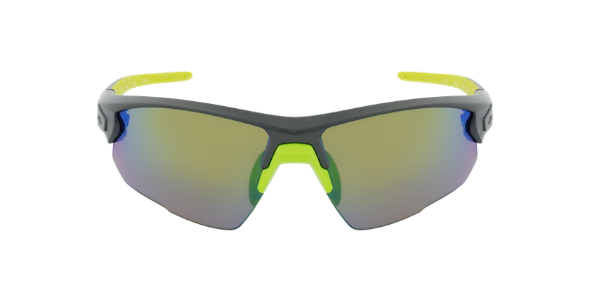 LUNETTES DE SOLEIL homme Track gris/jaune - Vue de face