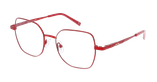 Lunettes de vue femme FELICIE rouge/rose - Vue de face