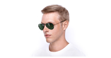LUNETTES DE SOLEIL AVIATOR L gris - vue de 3/4