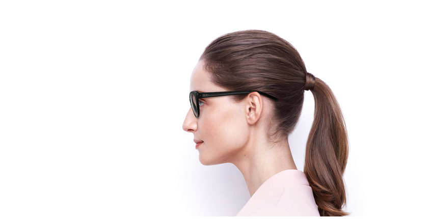 Lunettes de vue femme 0PR 05XV noir - Vue de côté
