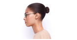 Lunettes de vue femme MAGIC220 rose/dorée - Vue de face