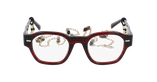 Lunettes de vue femme CARACTÈRES AUTHENTIQUE rouge marbré - Vue de face
