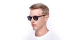 Lunettes de vue FORTY solaire Noire +1.00 noir - Vue de 3/4