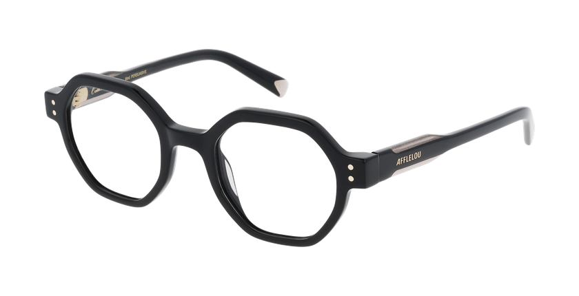 Lunettes de vue femme CARACTÈRES PERSUASIVE noir/dorée - Vue de face