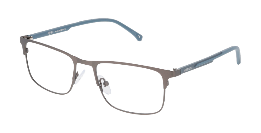 Lunettes de vue homme HENDRICK gun/gris - Vue de face