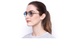 LUNETTES DE VUE femme ANELIE doré/bleu - vue de 3/4