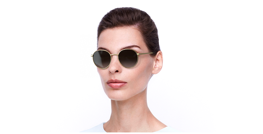 LUNETTES DE SOLEIL femme GU7556 doré - vue de 3/4
