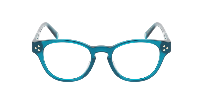 Lunettes de vue femme CARACTÈRES PIPLETTE turquoise - Vue de face