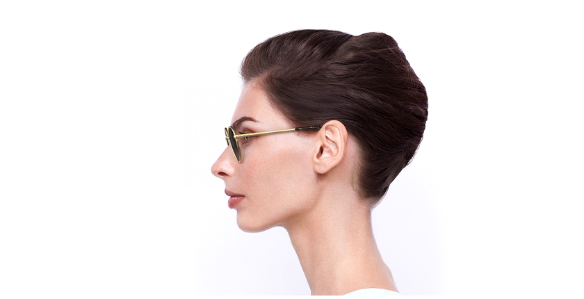 LUNETTES DE SOLEIL femme GU7556 doré - Vue de côté