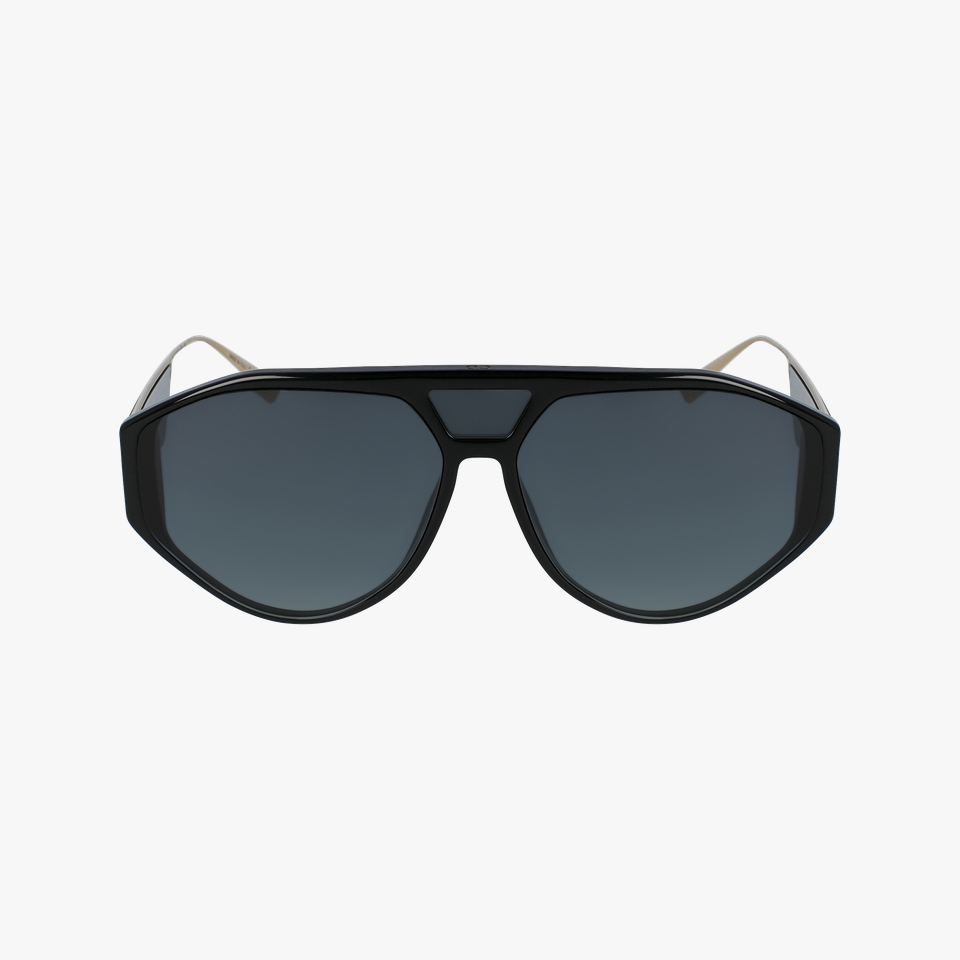 Lunettes de soleil femme DIORCLAN1 noir/bleu - Vue de face