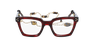 Lunettes de vue femme CARACTÈRES MYSTERIEUSE rouge marbré