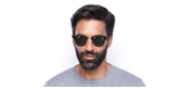 LUNETTES DE SOLEIL CLUBMASTER doré - Vue de face